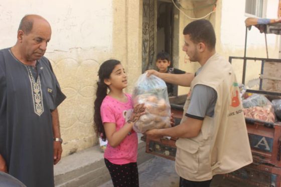Distribution à Gaza